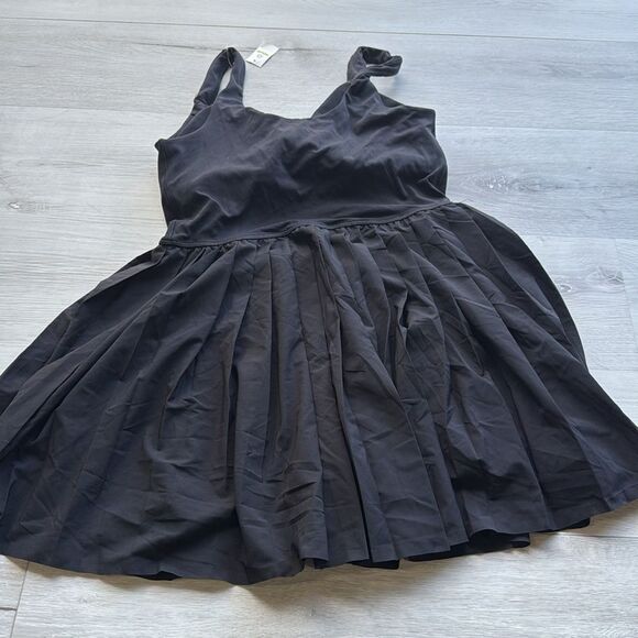 Aerie OFFLINE Real Me Low Key Plié Dress black size Large nwt - Picture 9 of 9